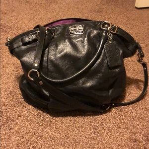 Leather coach bag